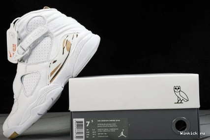 Retro White Jordan 8 OVO 1101